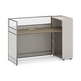 Harbour-B Modern Office Partition Workstation Desk with Side Cabinet